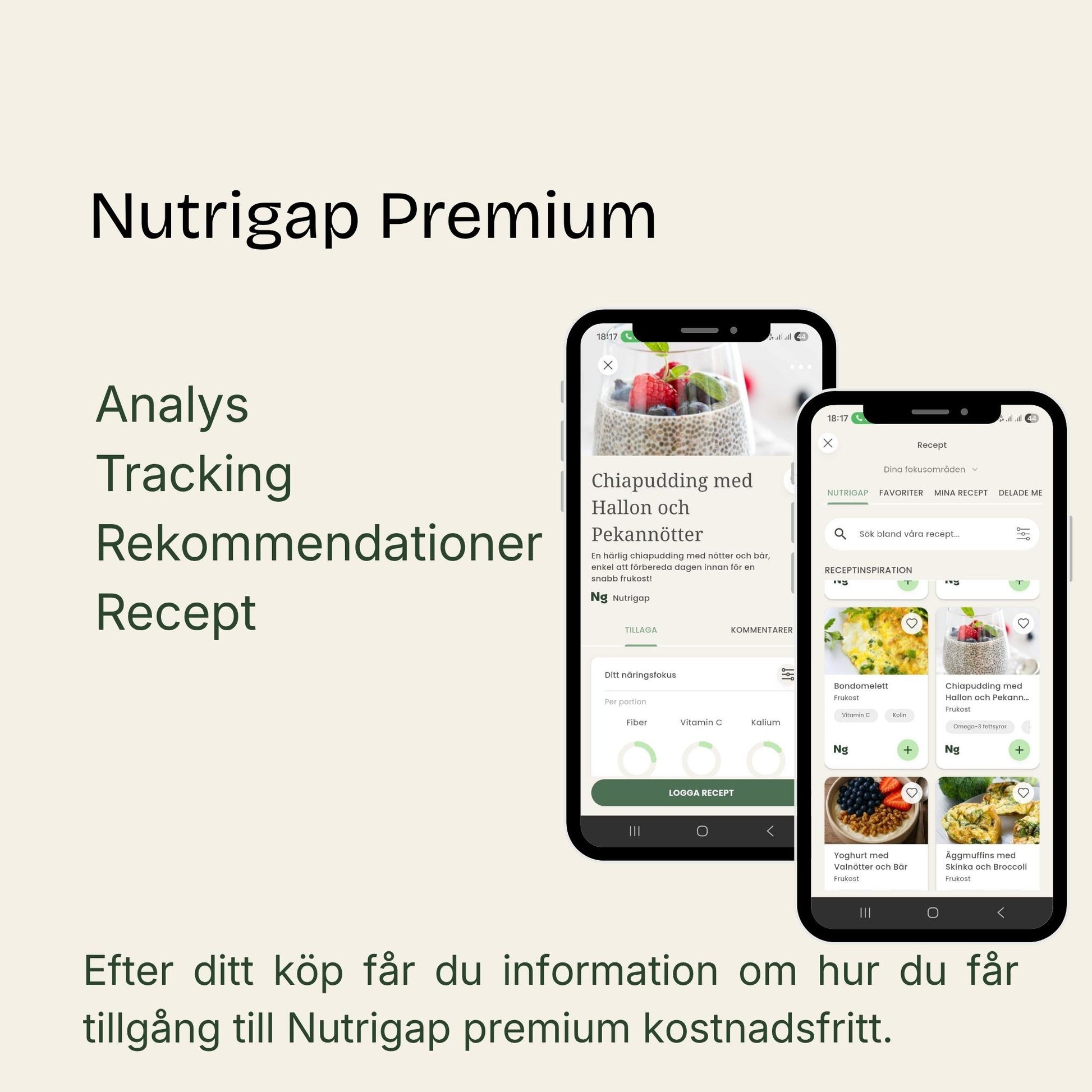 Nutrigap Premium app